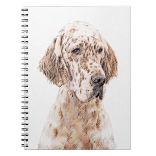 Carnet Anglais Setter Orange Belton Peinture Chien Art
