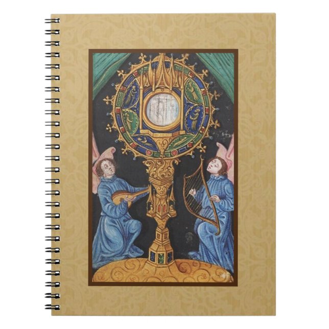 Carnet Angles catholiques Hôte Monstrance eucharistique V (Devant)