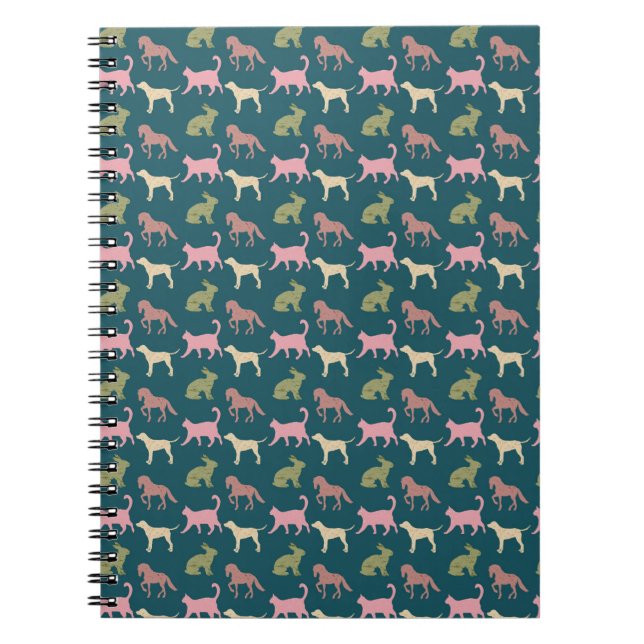 Carnet Animal Art Motif Chien couleur Motif Dessin dessin (Devant)