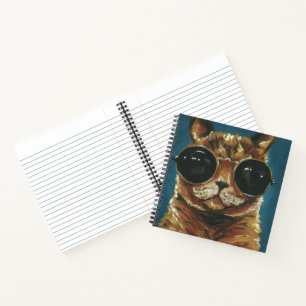 Carnet Animal Dapper Kitty dans les lunettes de soleil