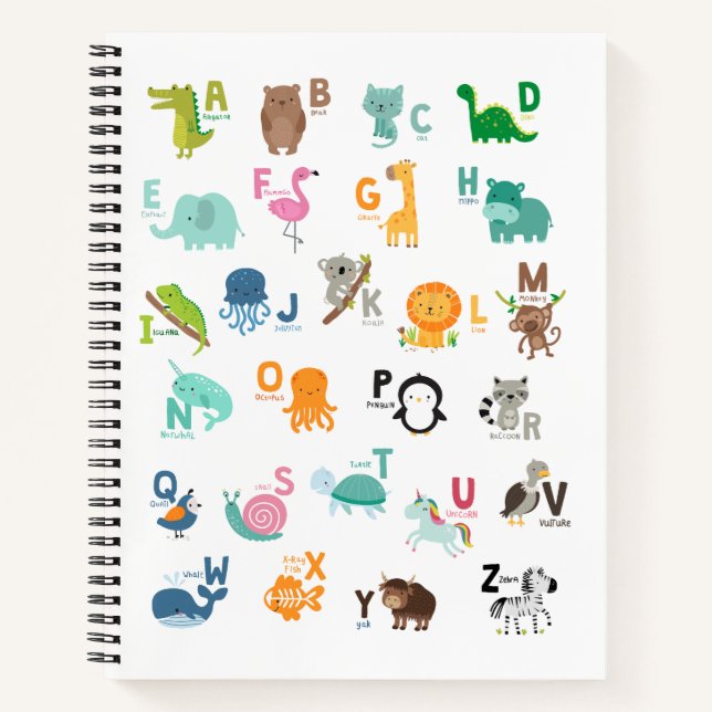 Carnet Animal Doodle Alphabet (Devant)