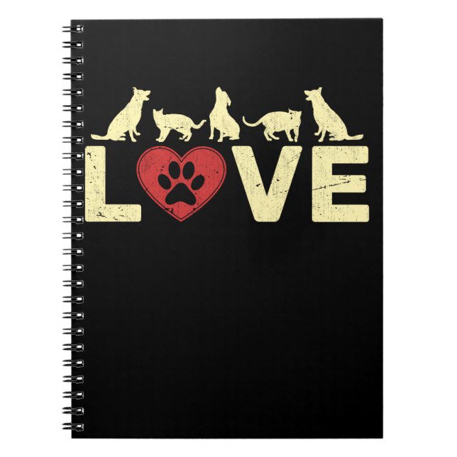Carnet Animal Love Vet Tech Heart Vétérinaire (Devant)