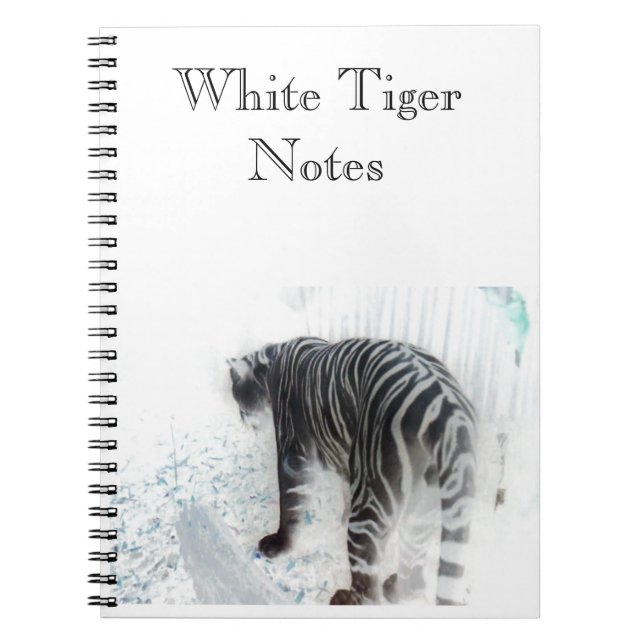 Carnet Animal sauvage de tigre blanc (Devant)