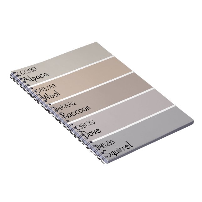 Carnet Animaux Brun Clair et Gris Nuance de Peinture (Côté Droit)