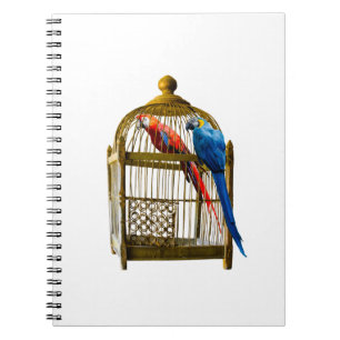 Carnet Animaux Chat Parrot Cage Liberté verrouillée Priso
