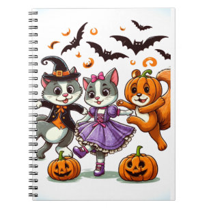 Carnet Animaux dansants en costumes d'Halloween