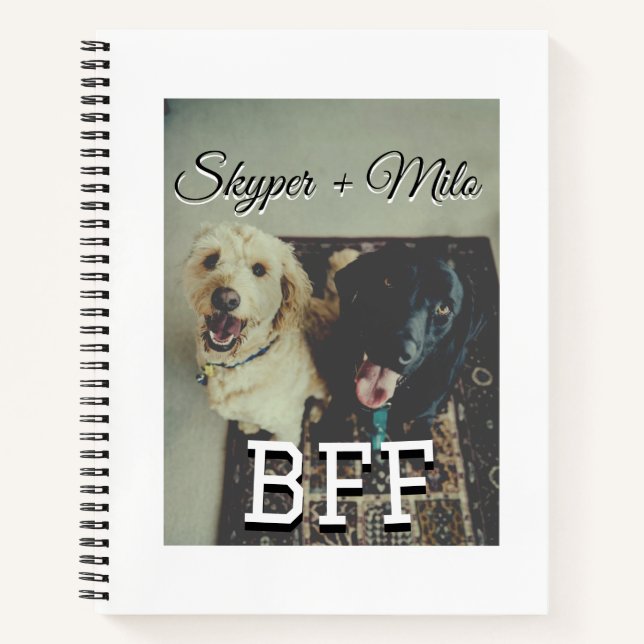 Carnet Animaux de compagnie amis besties ajouter nom anim (Devant)