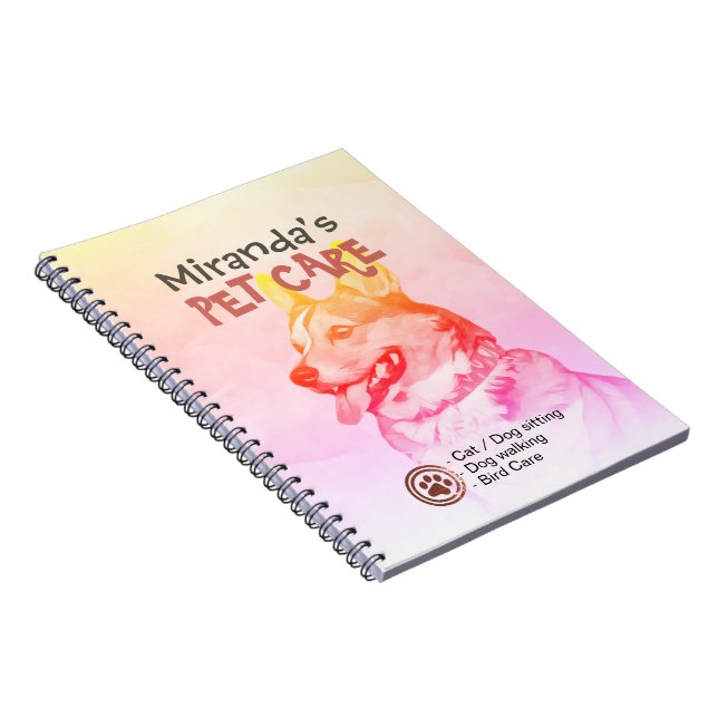 Carnet Animaux de compagnie assis Grooming Beauté Salon C (Côté Droit)