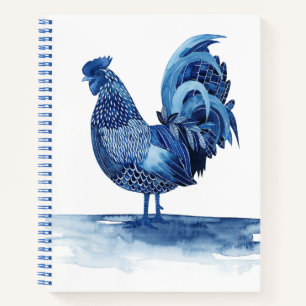 Carnet Animaux de ferme bleu Cobalt - Coq