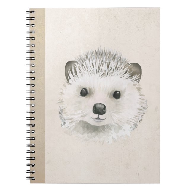 Carnet Animaux de la forêt Aquarelle Floral Spirale Simpl (Devant)