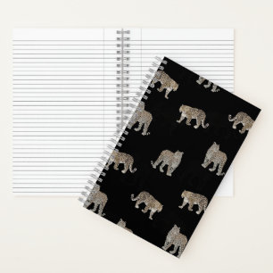 Carnet Animaux de la jungle léopard doré noir moderne