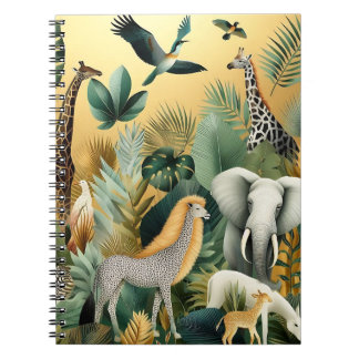 Carnet Animaux et oiseaux exotiques contemporains 1 or