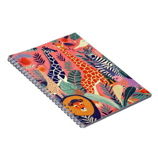 Carnet Animaux et oiseaux exotiques contemporains 1 rose