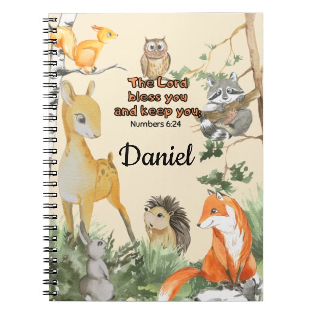 Carnet Animaux mignons de la forêt École Enfants Bénédict (Devant)