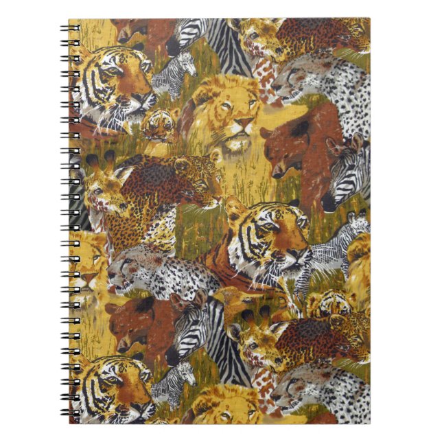 Carnet Animaux sauvages 🦁 🐯 🐻 🦒 (Devant)