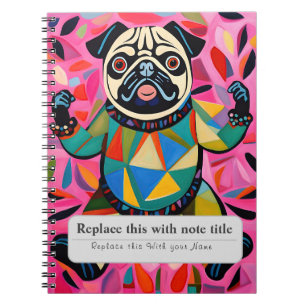 Carnet Animaux Whimsical Personnalisés - Carlin mignon