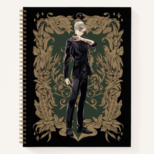 Carnet Anime Draco Malfoy Cadre Ornate (Devant)