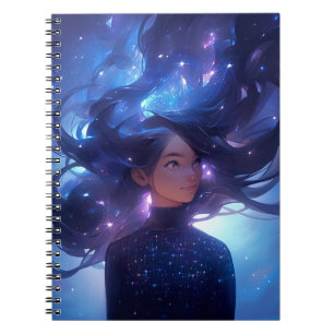 Carnet Anime Girl Fabriquée En Étoiles