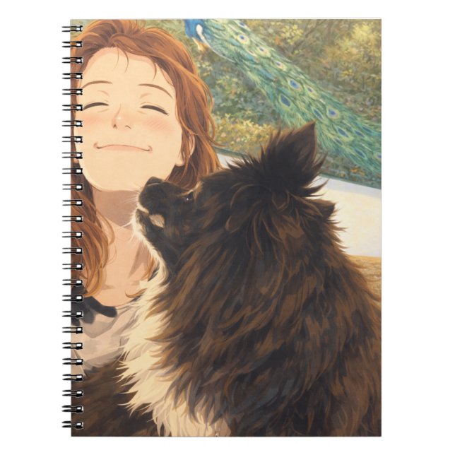 Carnet Anime Girl & Puppy Photo Notebook (Devant)