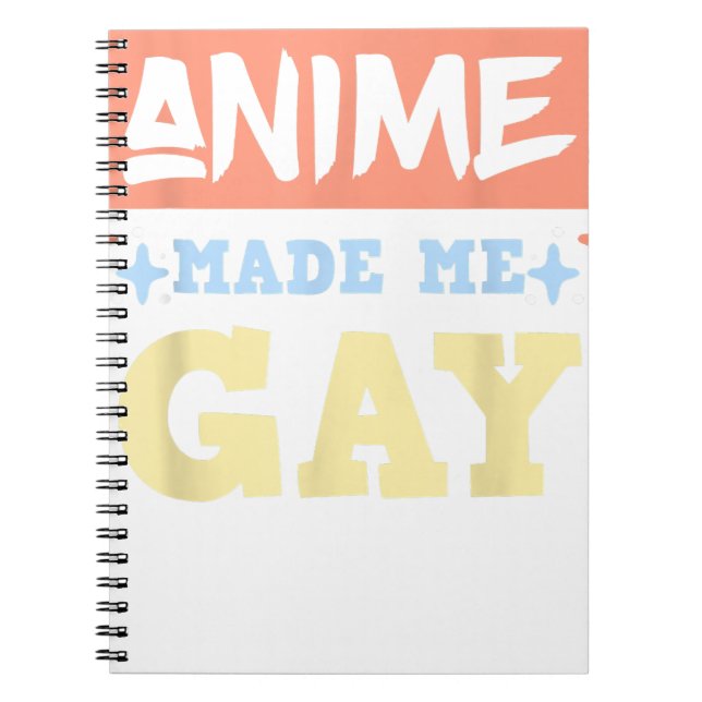 Carnet Anime M'A Fait Gay Drôle Anime Mème Gay pride LBGT (Devant)