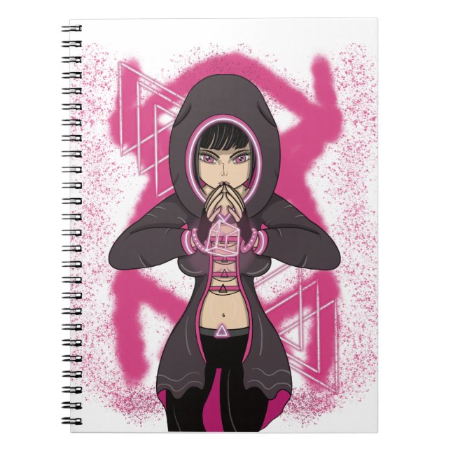 Carnet Anime Manga Ordinateur Futuriste Hacker Cyberpunk (Devant)