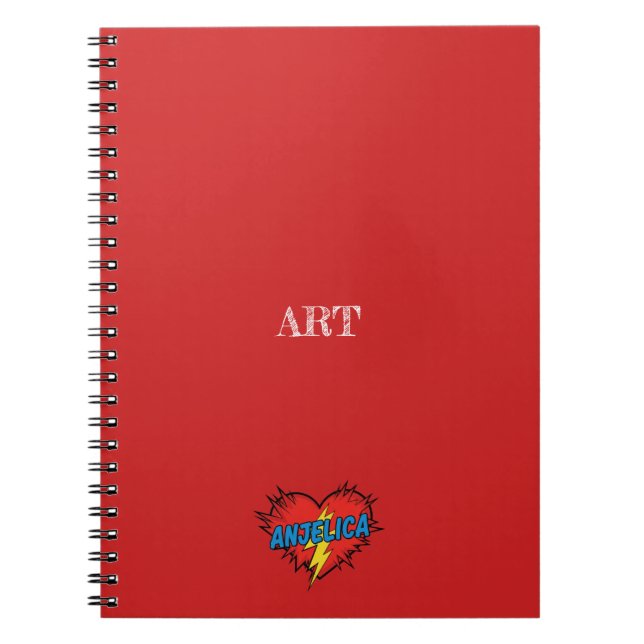 Carnet Anjelica Coeur Rouge (Devant)