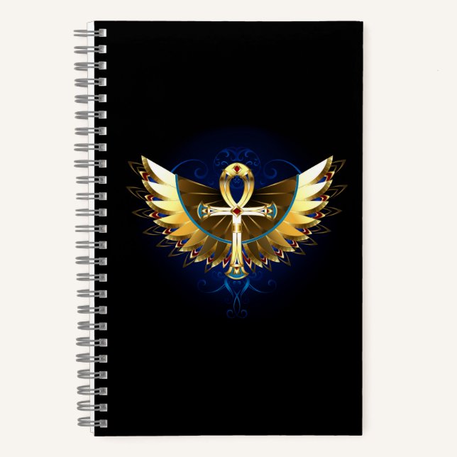 Carnet Ankh or avec ailes (Recto)