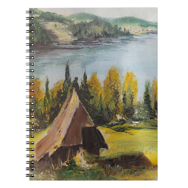 Carnet Ann Hayes Peinture Chalet Sur Le Lac (Devant)