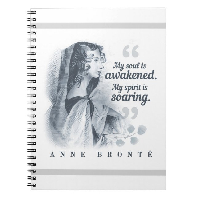 Carnet Anne Bronte Citation Mon Âme Est Réveillée (Devant)