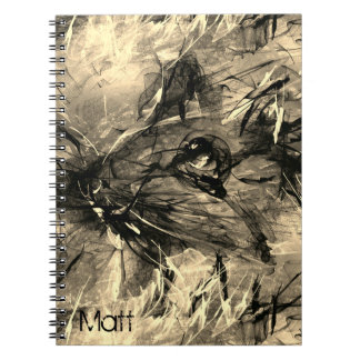 Carnet Année Abstraite du rat Zodiac Anniversaire Nom NB