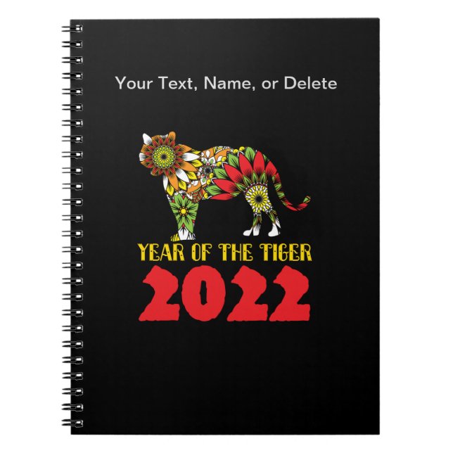 Carnet Année chinoise du tigre 2022 (Devant)