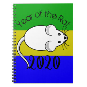 Carnet Année de la souris Rat 2020 avec texte