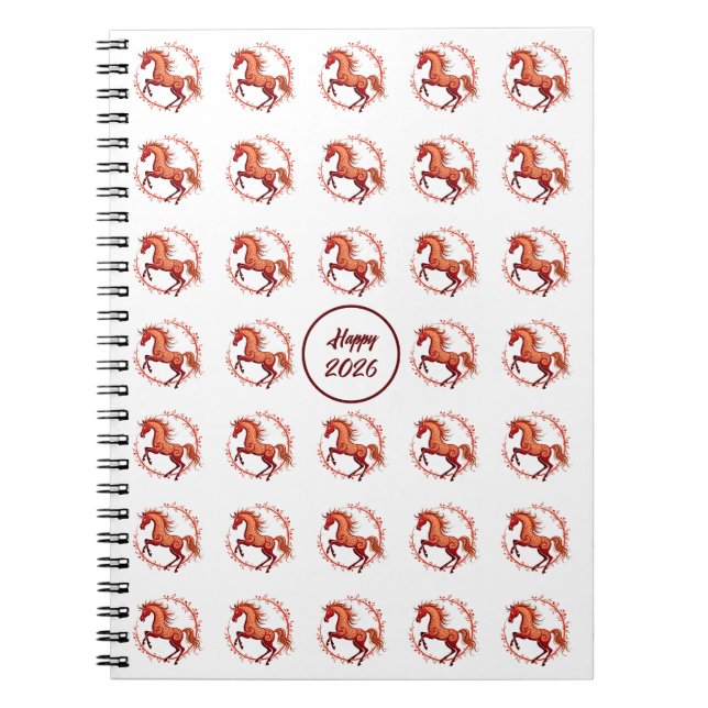 Carnet Année du cheval 2026 (Devant)