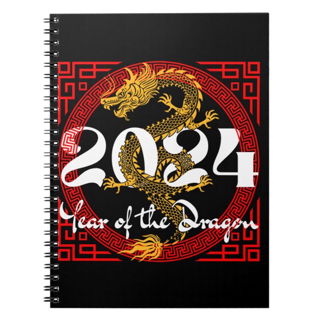 Carnet Année du Dragon 2024 Zodiac chinois (Devant)