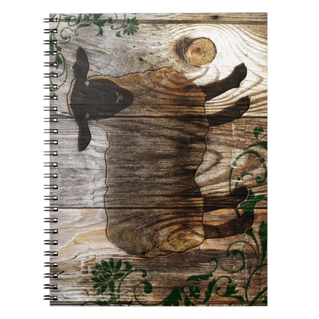Carnet année du mouton en bois (Devant)