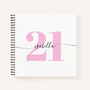 Carnet Anniversaire 21 ans rose