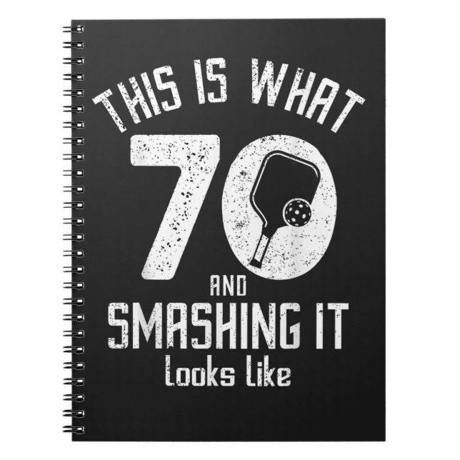 Carnet Anniversaire 70 Ans Amour Pickleball (Devant)