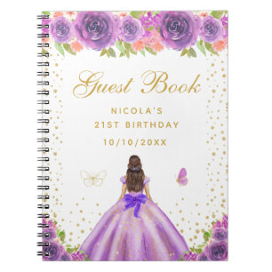 Carnet Anniversaire de la Princesse aux Cheveux Bruns Fle