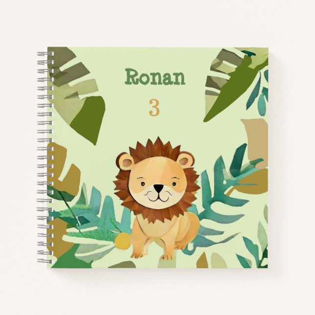 Carnet Anniversaire du petit prince lion de la jungle (Devant)