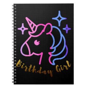 Carnet Anniversaire fille licorn licorn unicorn unicorn c