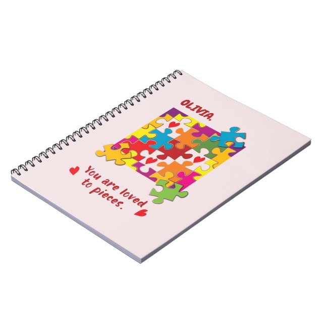 Carnet Anniversaire Fille Puzzle Amour aux pièces (Côté gauche)