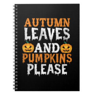 Carnet Anniversaire Halloween Feuilles D'automne Et Citro