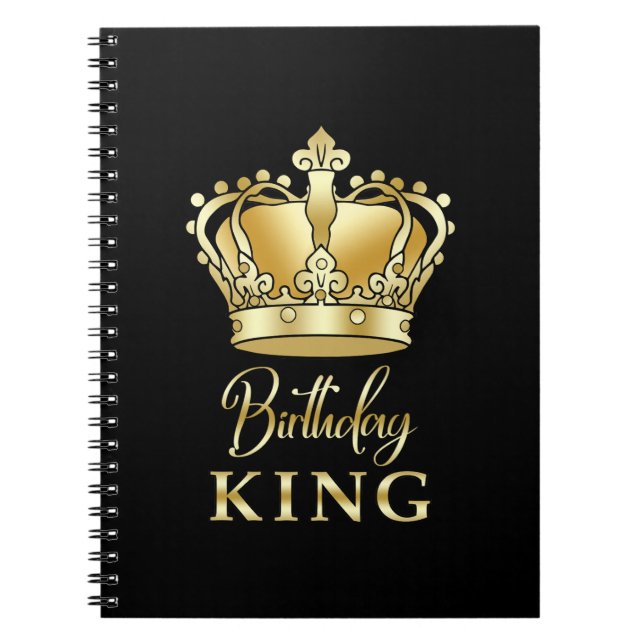 Carnet Anniversaire King Gold Couronne Royal Queen Luxe (Devant)