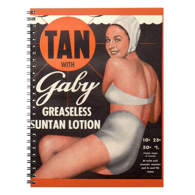 Carnet Annonce de Gaby Suntan 1950 (Devant)