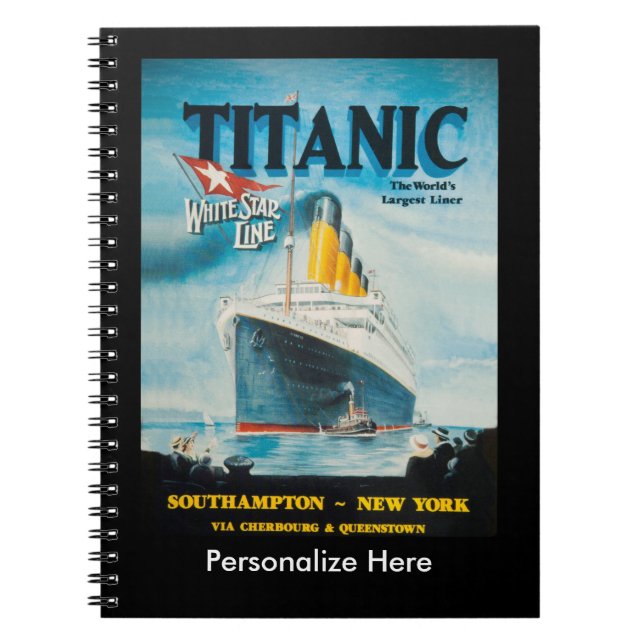 Carnet Annonce voyage Titanic RMS (Devant)