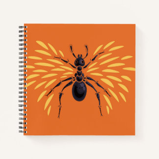 Carnet Ant Art Insect Lover Orange Entomologie Bogues