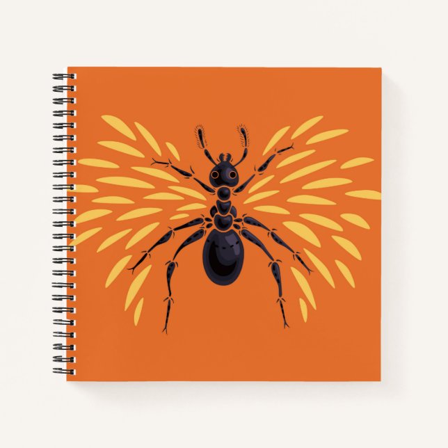 Carnet Ant Art Insect Lover Orange Entomologie Bogues (Devant)