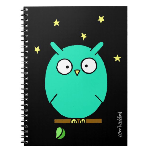 Carnet Anteckningsbok med nattuggla / Night Owl Notebook (Devant)