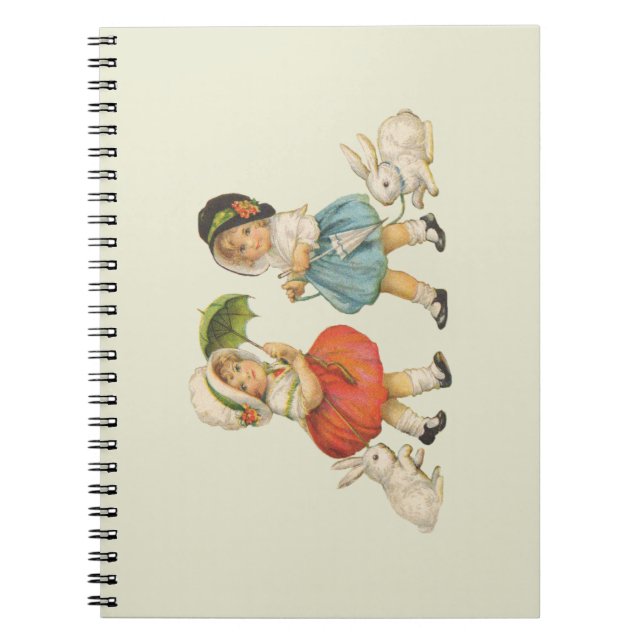 Carnet Antique Enfants Rabat Art de Pâques (Devant)