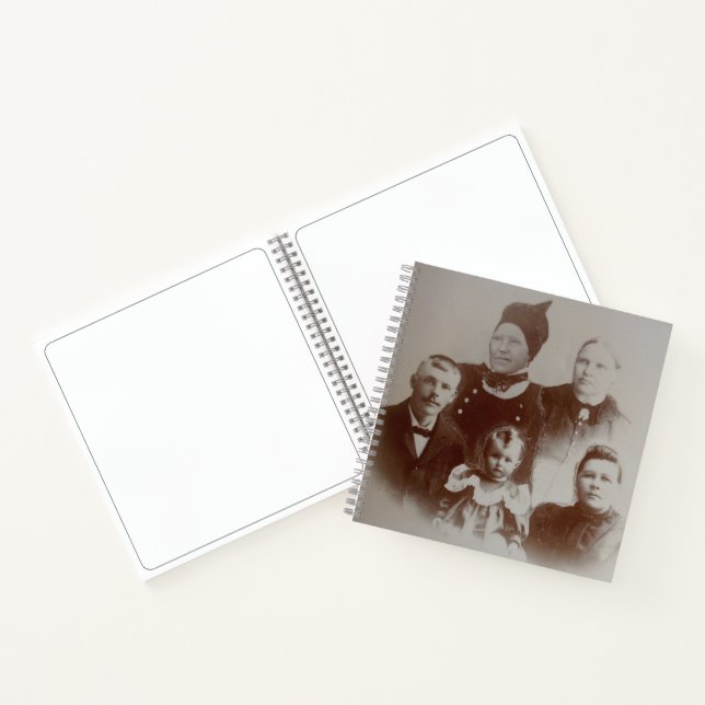 Carnet Antique Family Collage Photo B&W Image Sketchbook (Intérieur)